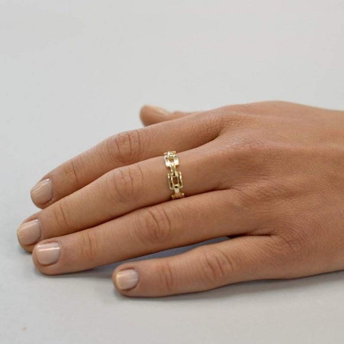 Kettenring Modern & Minimalistisch von HandmadeInEU
