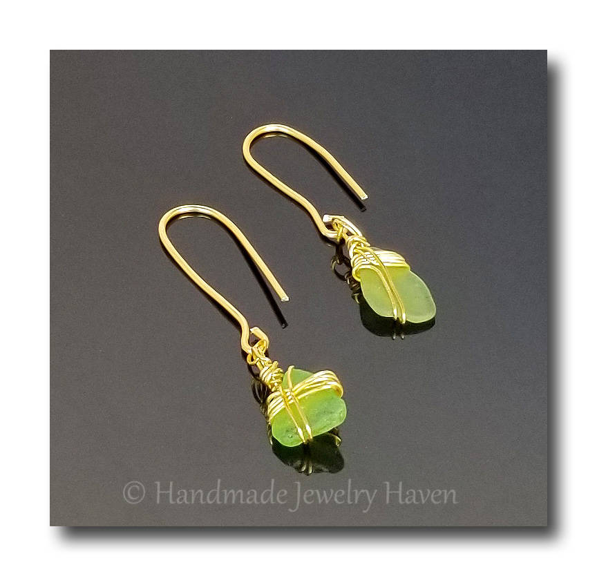 Seaglass Schmuck, Wire Wrap Ohrringe, Boho Chic, Seaglass, Boaters Geschenk, Strandschmuck Seaglass Schmuck, Wire Wrap Ohrringe, Boho Chic, Seaglass, Boaters Geschenk, Strandschmuck von HandmadeJewelryHaven