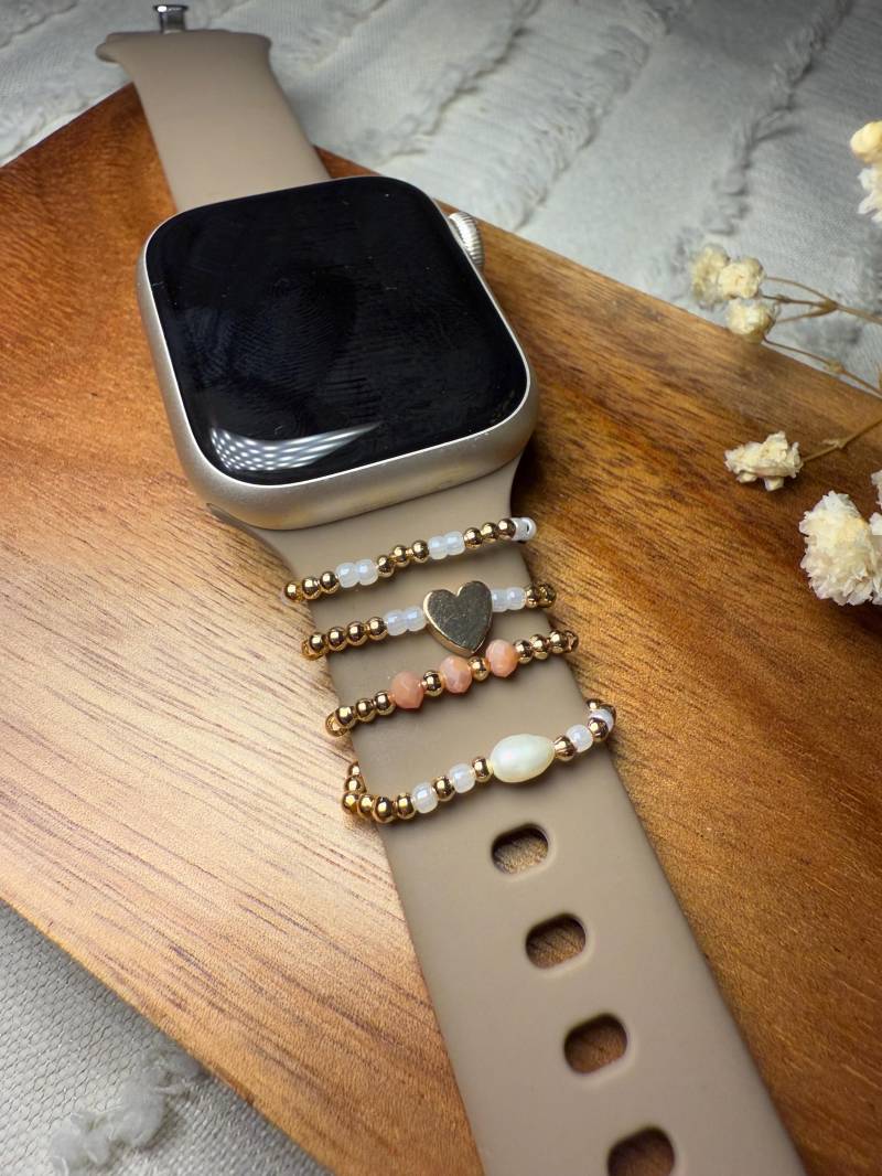 Apple Watch Charm Perlen Armband Schmuck Smartwatch Armbandschmuck Perlenschmuck Uhrenschmuck Accessoires Charms Band Uhrenband Uhrenzubehör von HandmadeLoveByJKnn