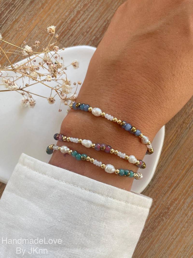 Armband Perlenarmband Schmuck Accessories Edelstahl Gold Vergoldet Perlen Band Schmuckset Geschenkset Elegant Handgemacht Elastisch Armband Perlenarmband Schmuck Accessories Edelstahl Gold Vergoldet Perlen Band Schmuckset Geschenkset Elegant Handgemacht Elastisch von HandmadeLoveByJKnn