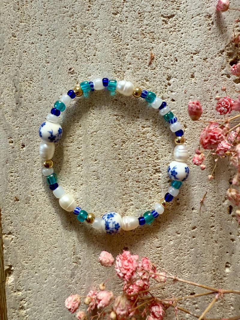 Perlenarmband Armband Schmuck Edelstahl Vergoldet Schmuckset Geschenkset Gold Skandinavisch Minimalistisch Blau Accessoire Perlenarmband Armband Schmuck Edelstahl Vergoldet Schmuckset Geschenkset Gold Skandinavisch Minimalistisch Blau Accessoire von HandmadeLoveByJKnn