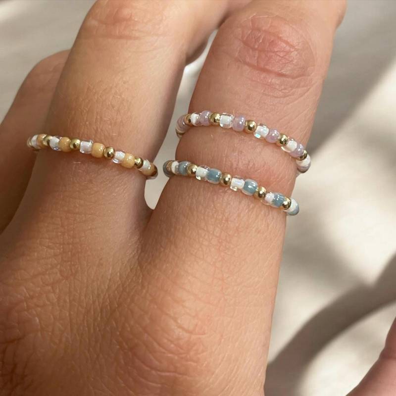 Perlenring Ring Gold Vergoldet Edelstahl Geschenk Geschenkset Gold Bunt Minimalistisch Schmuck Set Accesoire Perlenring Ring Gold Vergoldet Edelstahl Geschenk Geschenkset Gold Bunt Minimalistisch Schmuck Set Accesoire von HandmadeLoveByJKnn