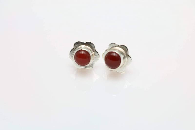 Achat Echt Edelstein Exklusives Design Sterling Silber Ohrringe von HandmadeOhioShop