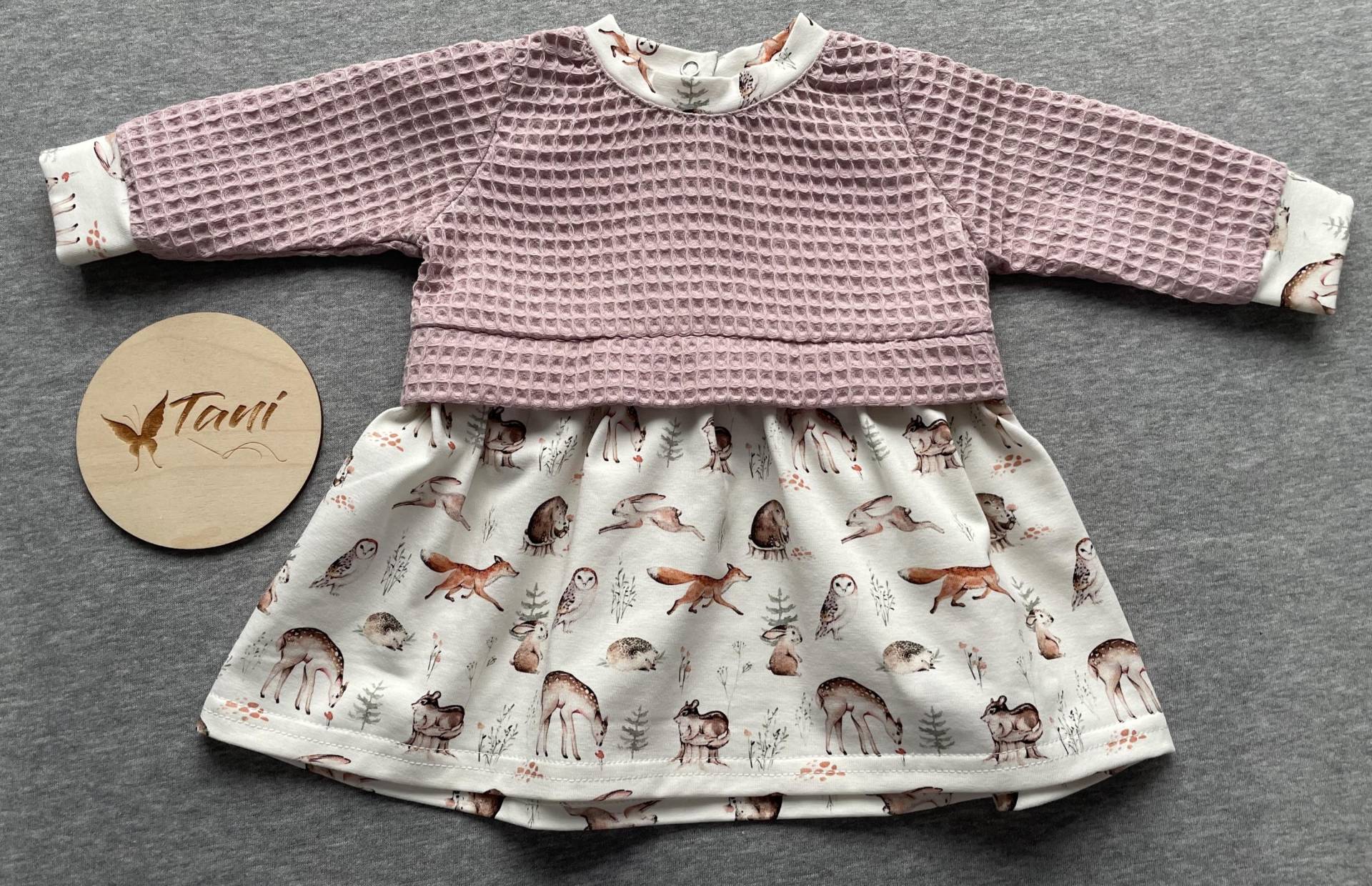 Pinkes Kleidchen Aus Waffelpiqué von HandmadeTani