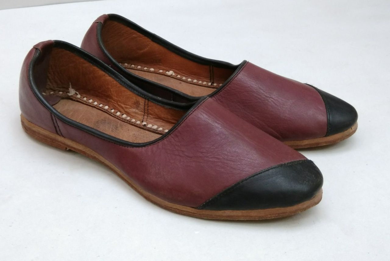 Leder Bauch, Slip-On, Damen Schuhe, Rote Bäuche, Ledersandale, Casual Sandale, Handgemachte Lederschuhe von HandmadeTreasuree