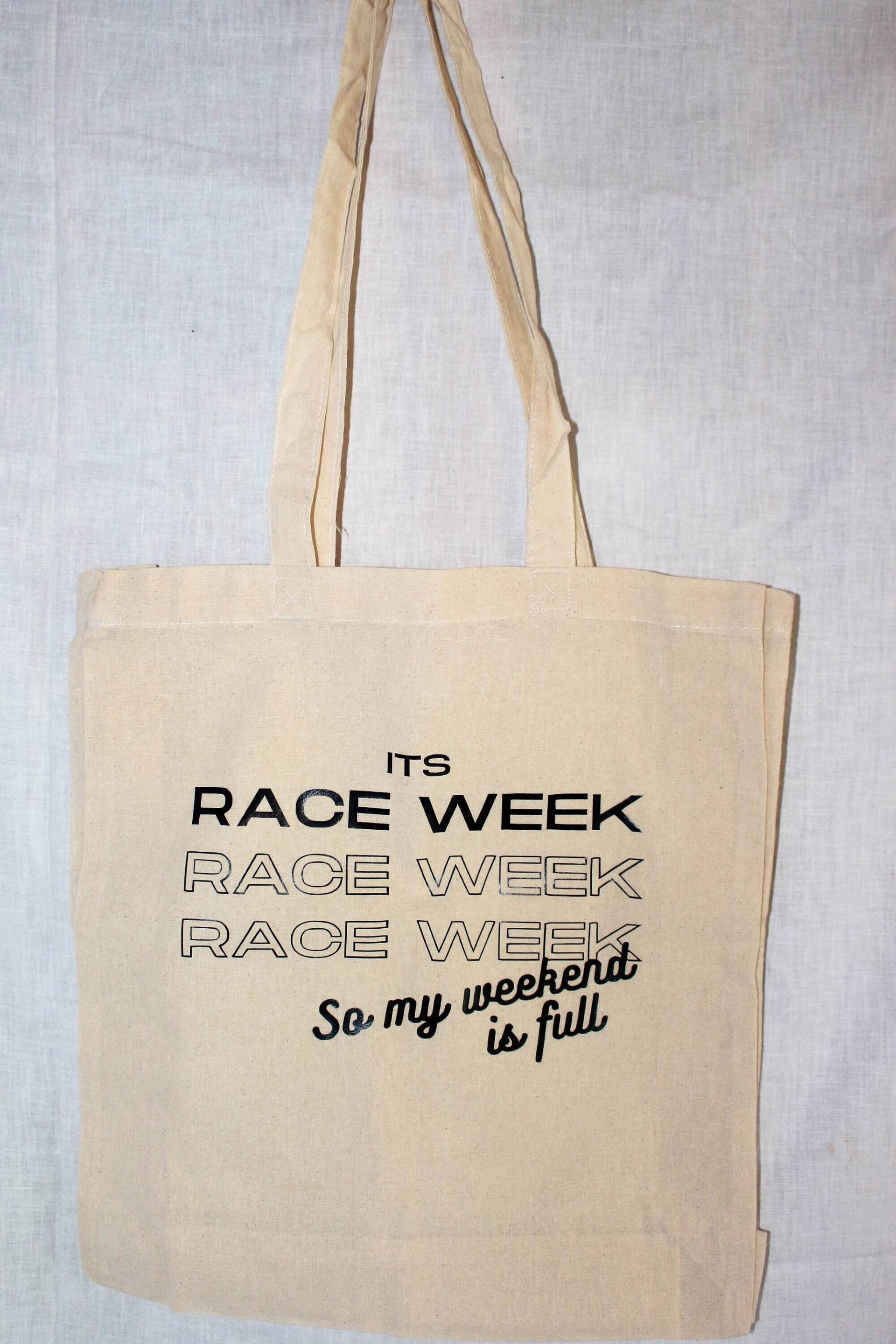 Race Week Tragetasche von HandmadebyBeeCrafts