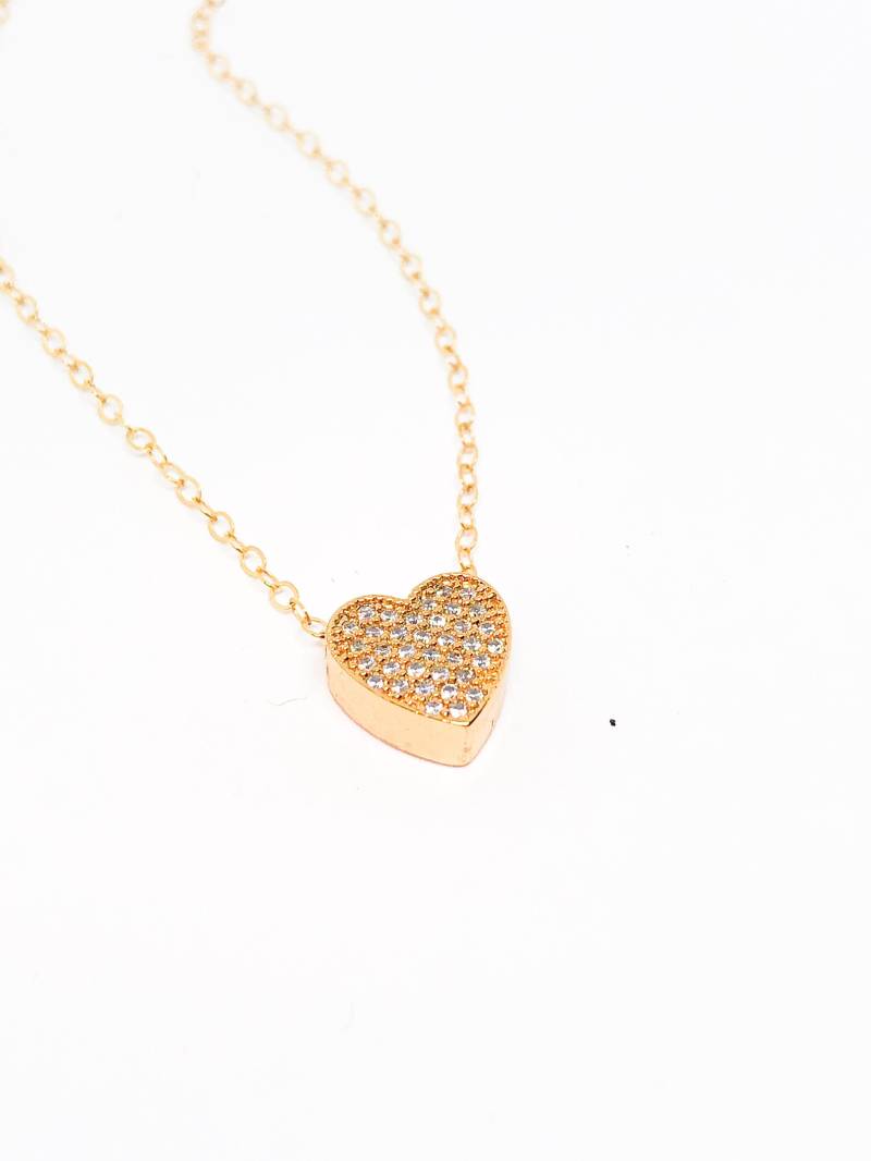 Herz-Halskette Goldfarben. Handgefertigte Halskette. Liebe Jahrestag Geschenk Für Frau. Handgemachtes Schmuck Tochter. Teenager Geschenk von HandmadebyElyseSara