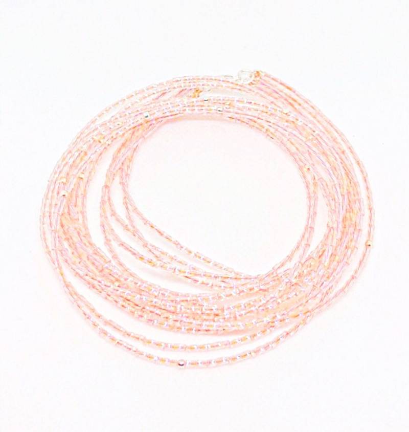 Pinke Mehrsträngige Halskette. Lange Halskette Für Frauen. Mehrlagige Funkelnde Kette. Statement Strass. Handgefertigter Schmuck von HandmadebyElyseSara