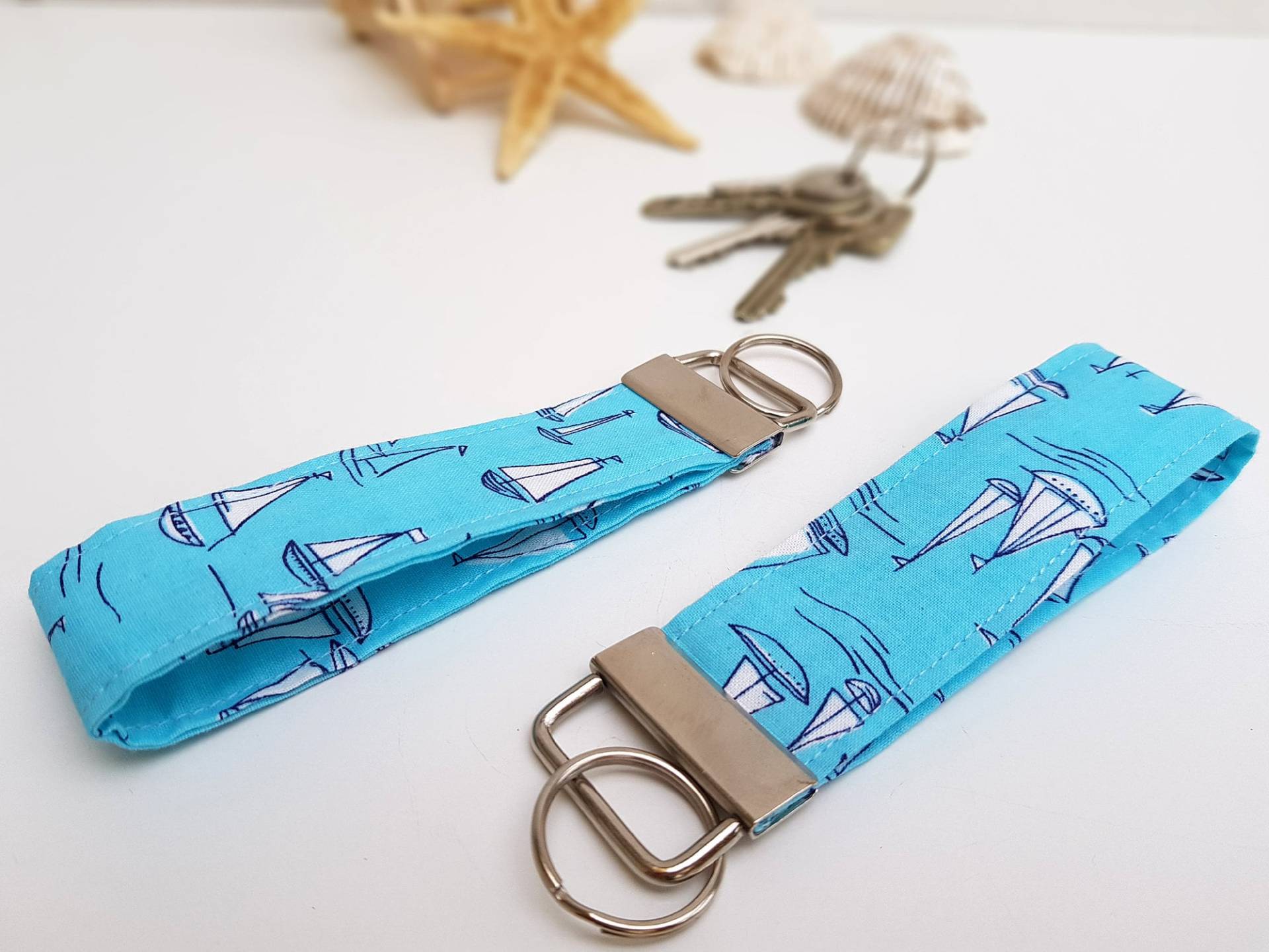 Schlüsselband Aus Stoff | Segelschiffe von HandmadebyHuegen