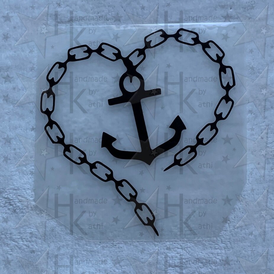Bügelbild - Herz | Kette Mit Anker | Maritim Viele Mögliche Farben Bügelbild - Herz | Kette Mit Anker | Maritim Viele Mögliche Farben von HandmadebyKathi