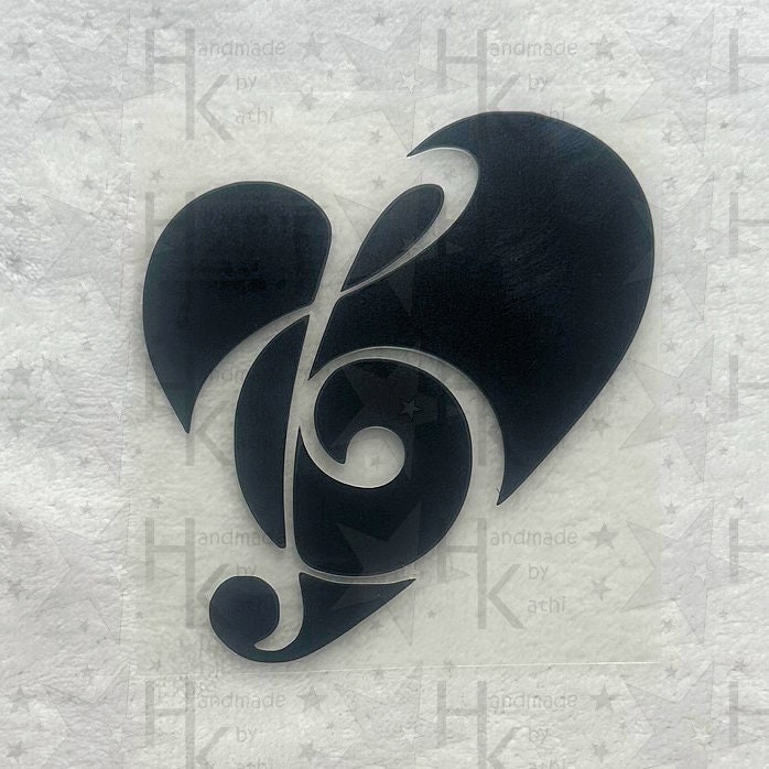 Bügelbild - Herz Und Musiknote Viele Mögliche Farben Bügelbild - Herz Und Musiknote Viele Mögliche Farben von HandmadebyKathi