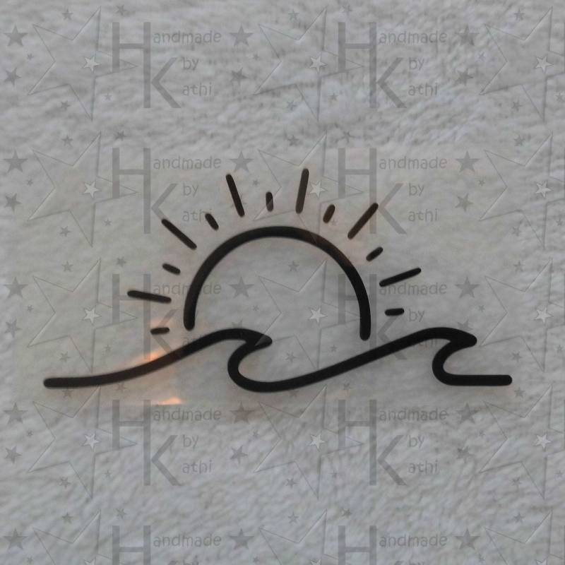 Bügelbild - Sonne & Wellen | Sonnenuntergang Viele Mögliche Farben von HandmadebyKathi