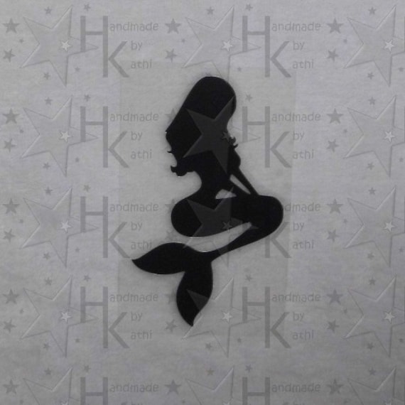 Bügelbild - Süße Meerjungfrau | Silhouette Viele Mögliche Farben von HandmadebyKathi