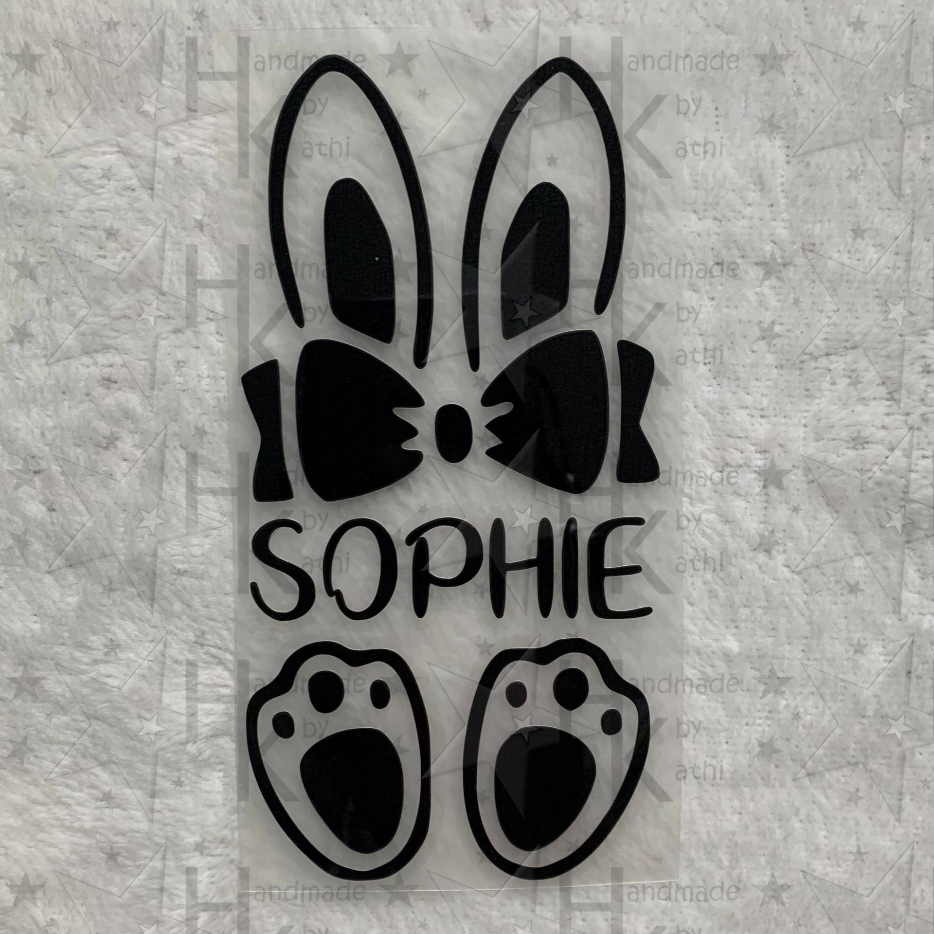 Bügelbild - Süßer Hase/Osterhase Mit Namen | Mädchen Viele Mögliche Farben Bügelbild - Süßer Hase/Osterhase Mit Namen | Mädchen Viele Mögliche Farben von HandmadebyKathi