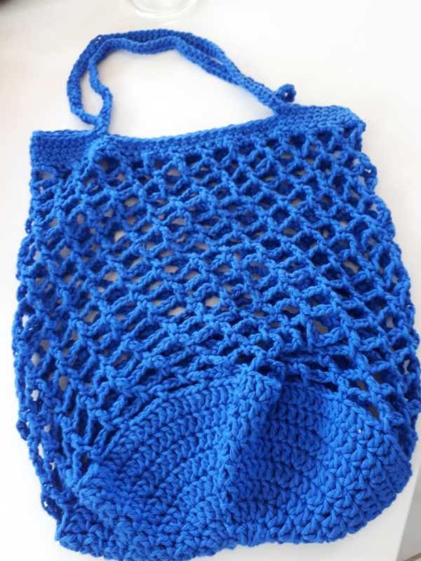 Zero Waste ... Einkaufsnetz in Kornblumenblau Mit Längeren Henkeln Zero Waste ... Einkaufsnetz in Kornblumenblau Mit Längeren Henkeln von HandmadebycbShop
