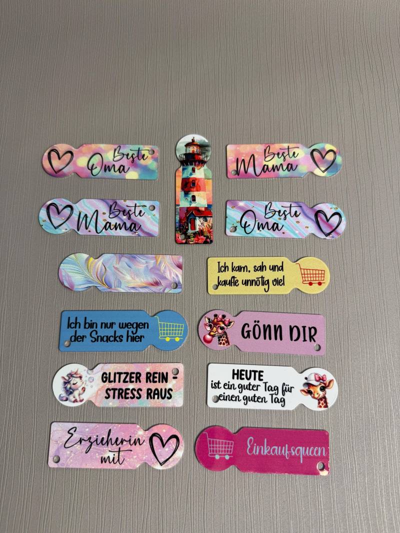 Einkaufswagenlöser Sprüche - Beidseitig Bedruckt Einkaufswagenlöser Sprüche - Beidseitig Bedruckt von HandmademanufakturLM