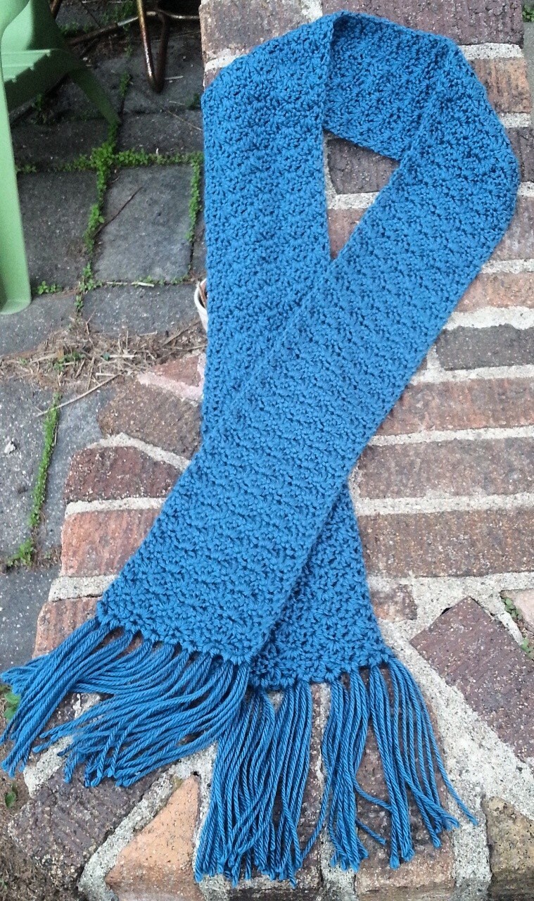Türkis Gestricken Fringe Schal Türkis Gestricken Fringe Schal von HandmadesBySarah
