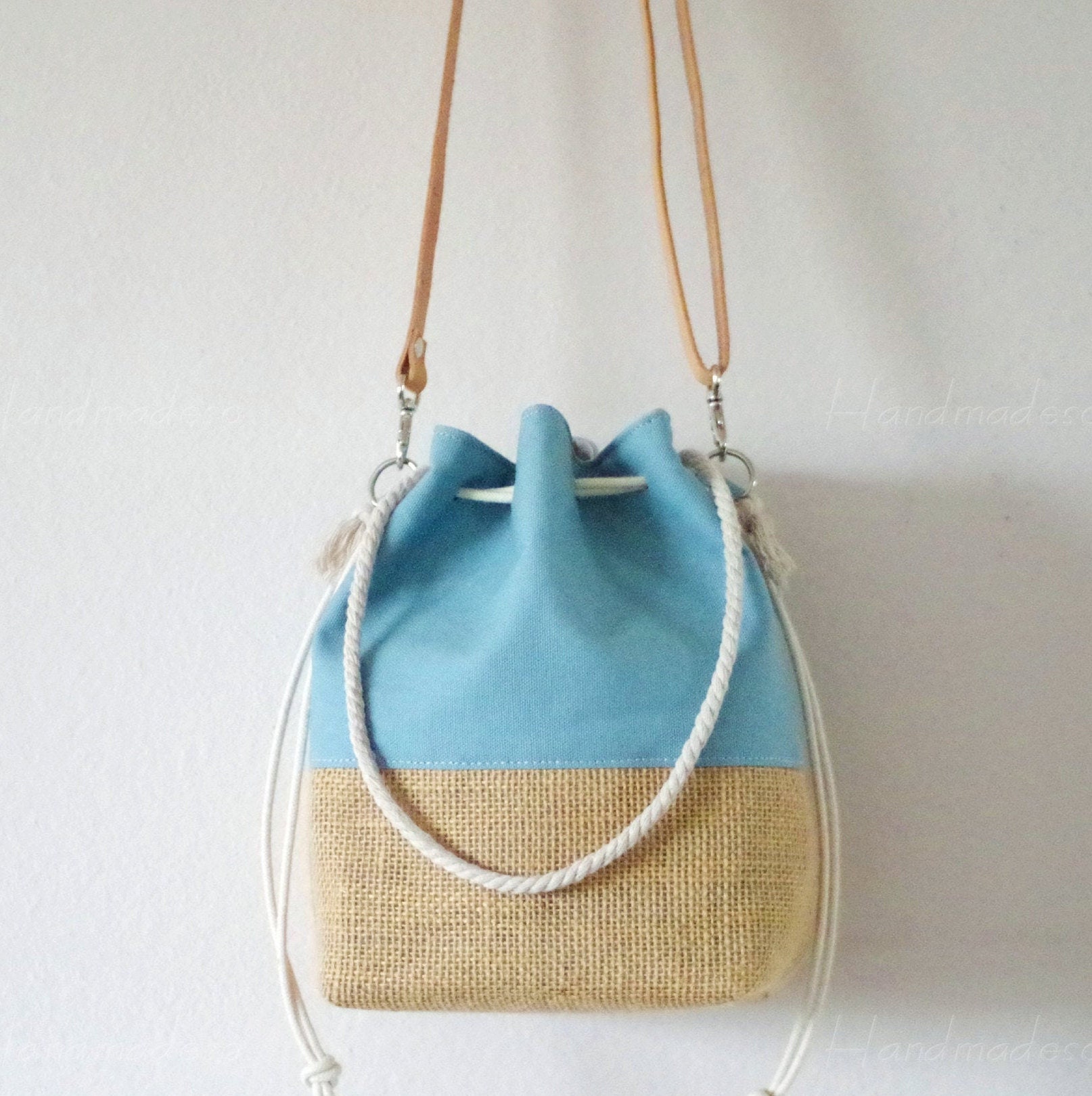 Leinenseil-Eimertasche Leinenseil-Eimertasche von Handmadeso