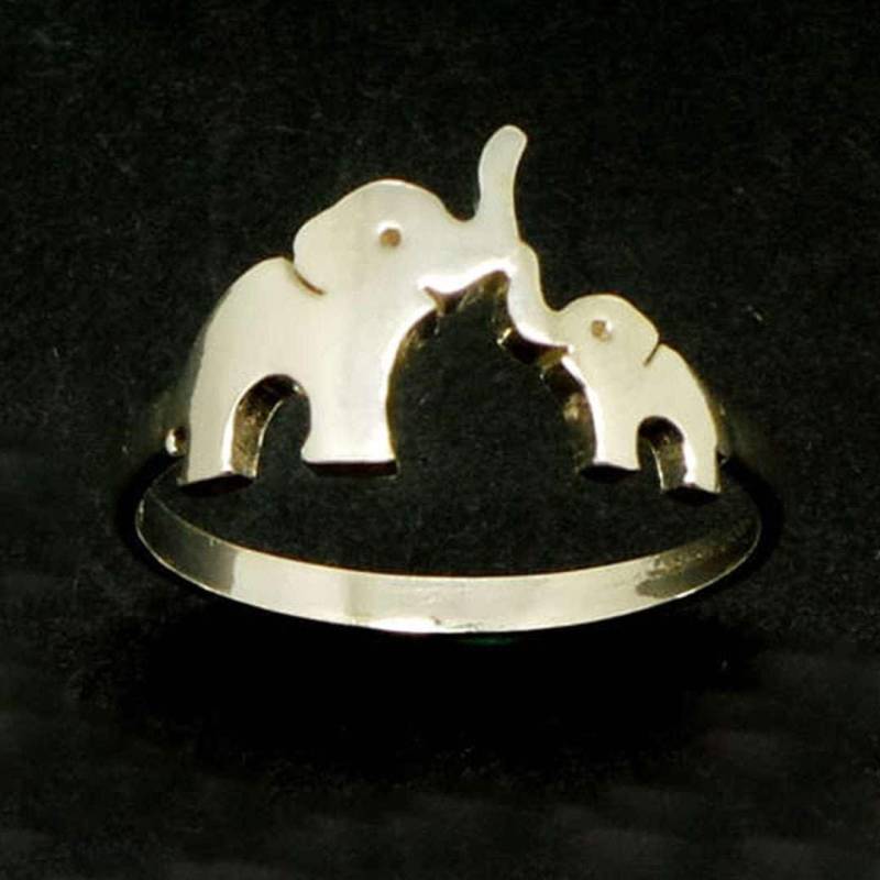 Mutter Tochter Kleiner Süßer Elefant Ring - Werdende Mutter, Mama Und Geschenk, Kind von HandmadoJewelry