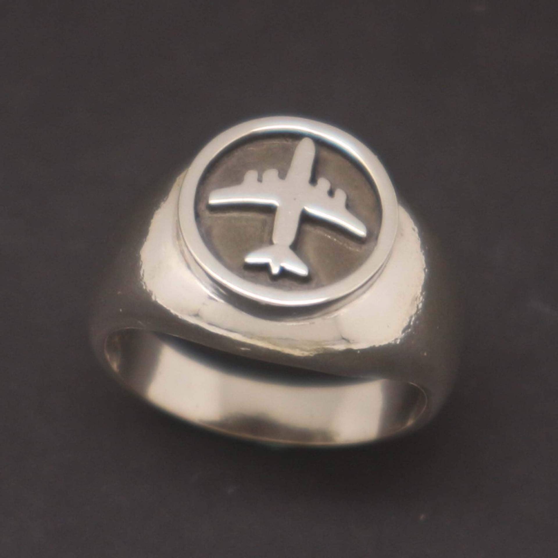 Pilot Abschluss Geschenk Flugzeug Siegelring - Aviator Für Vatertag, Ehemann, Enkel, Bruder, Geburtstag Jahrestag von HandmadoJewelry