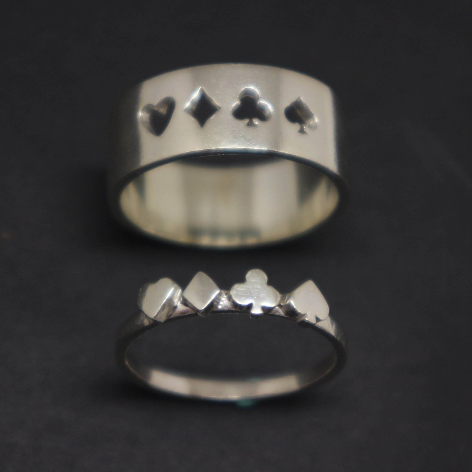 Poker Versprechen Ring Für Paare - Partnerringe, Er Und Sie Ring, Alternative Verlobungsring Ehering, Spieler Geschenk von HandmadoJewelry