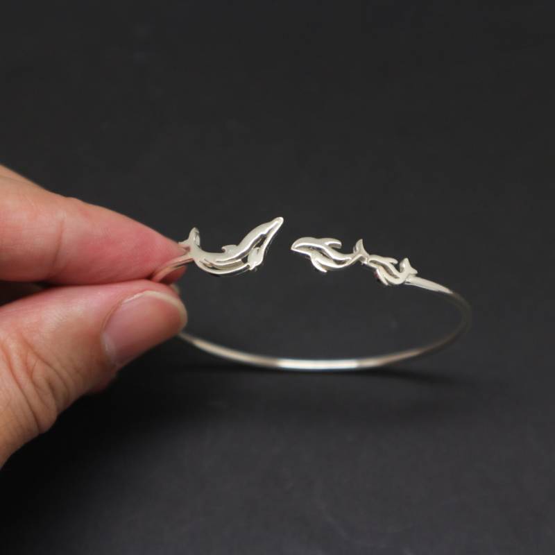 Silber 3 Elefant Armband Armreif von HandmadoJewelry