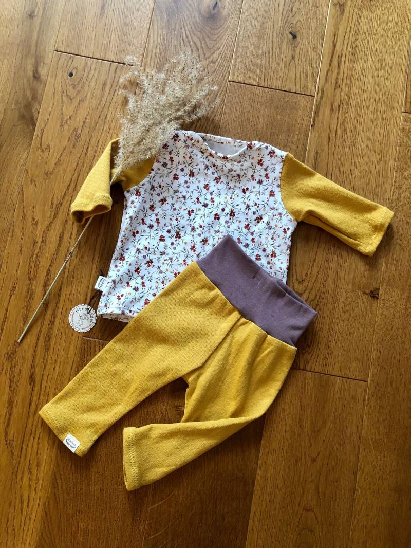 Newborn Oberteil + Hose Gr. 56/62 von Handmaedel