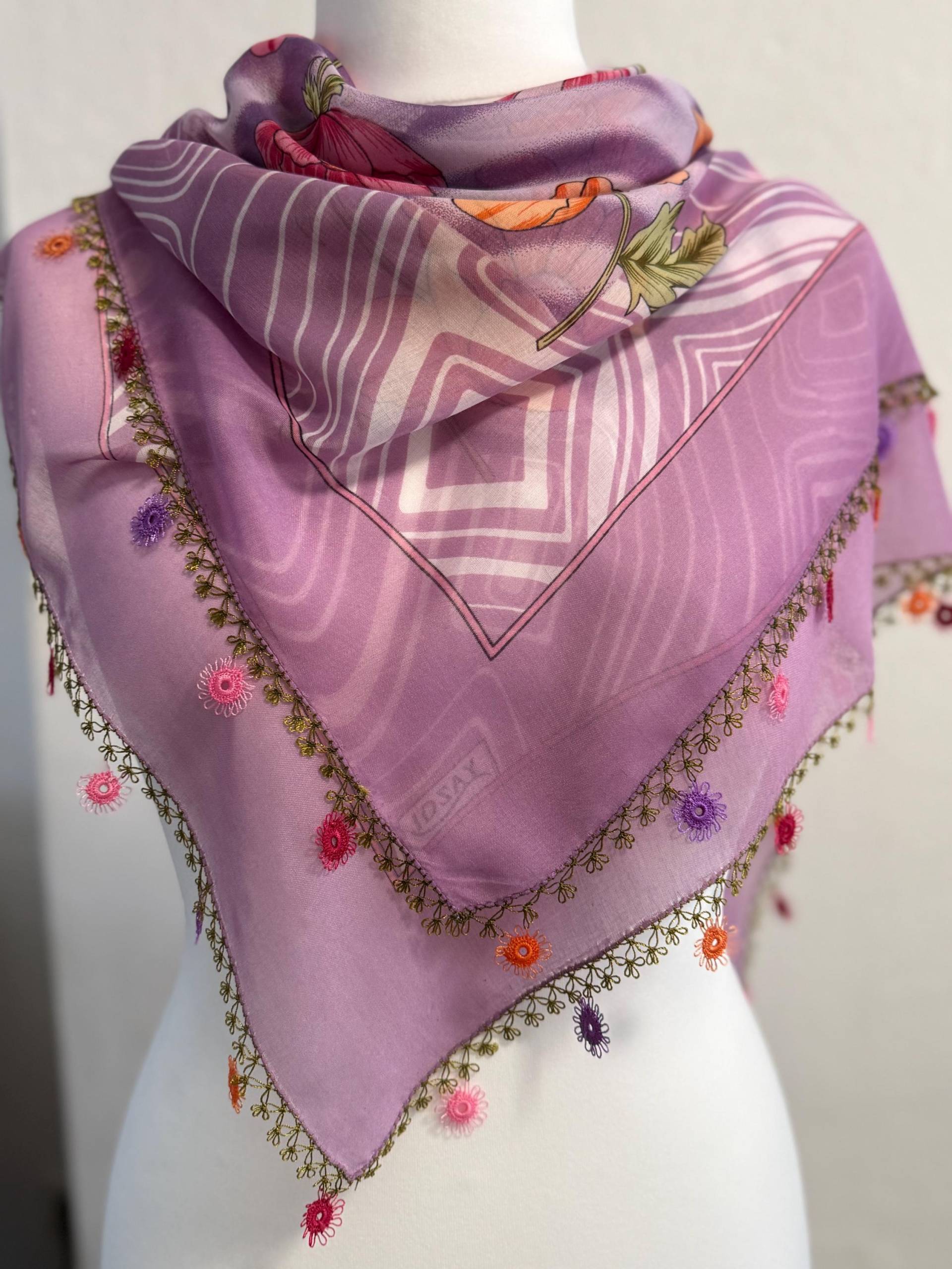 Vintage Oya Schal Tuch, Igne Oyası Yazma Vintage Oya Schal Tuch, Igne Oyası Yazma von Handomedobyu