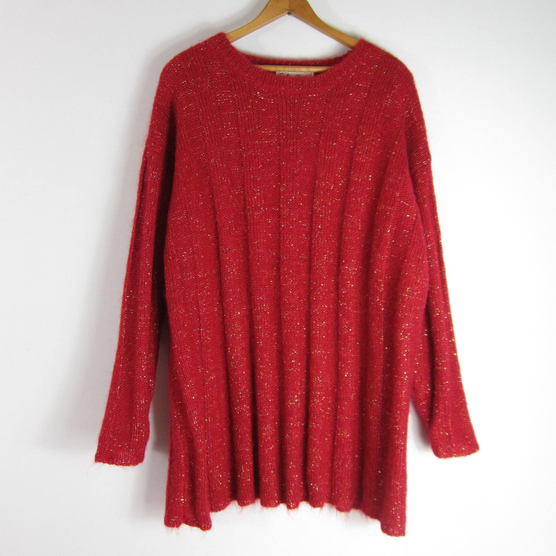 Vintage Extra Point By Referenzpunkt Damen Plus 2x Rotgold Mohair Pullover Langarm Metallic Gerippt Urlaub Vintage Extra Point By Referenzpunkt Damen Plus 2x Rotgold Mohair Pullover Langarm Metallic Gerippt Urlaub von HandsOfYore