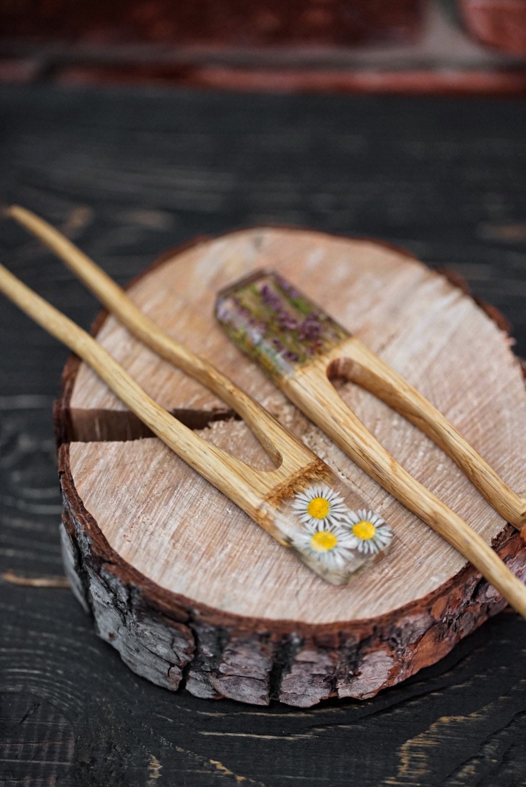 Personalisierte Haarforke, Schmuck-Harz-Haarnadel, Holz-Haargabel Mit Blumen, Holz-Haar-sticks, Zubehör Für Langes Haar, Weihnachtsgeschenk Personalisierte Haarforke, Schmuck-Harz-Haarnadel, Holz-Haargabel Mit Blumen, Holz-Haar-sticks, Zubehör Für Langes Haar, Weihnachtsgeschenk von Handsland