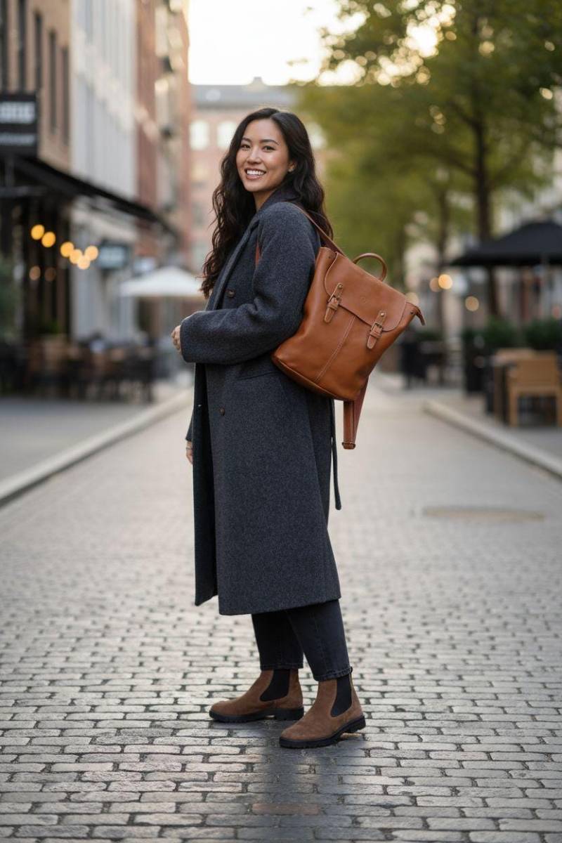 Rucksack Leder Handtasche Tasche Schultertasche Rückentasche Laptoptasche Uni von Handtaschenliebe