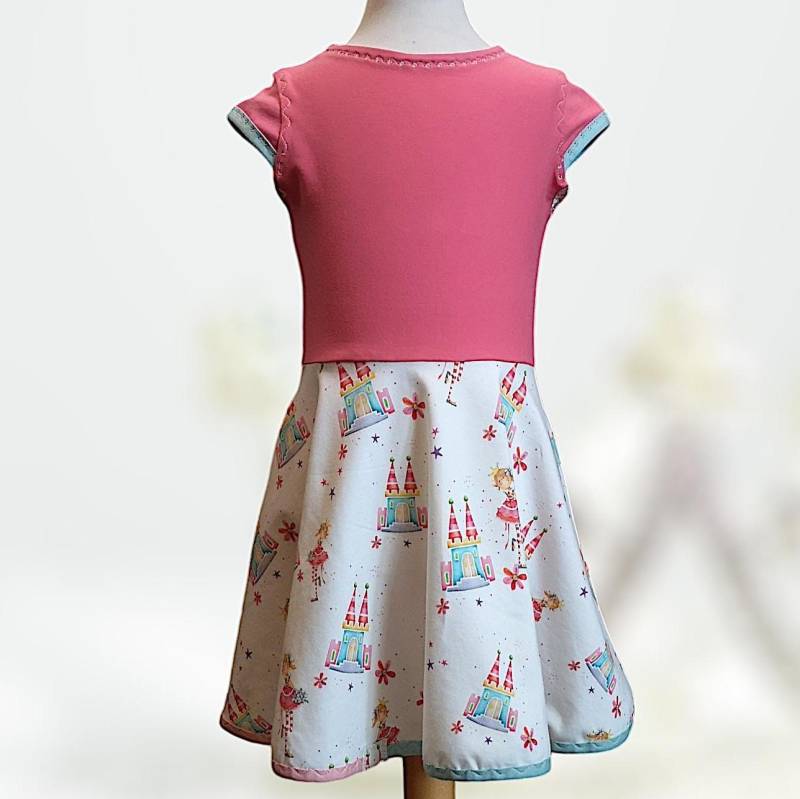 Kleid Sommerkleid Mädchen 92 Pink Prinzessin Drehkleid Aus Baumwolljersey Mädchenkleidung Handmade Unikat von Handundherzgemachtes