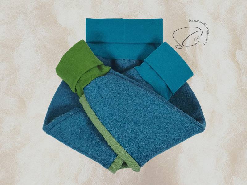 Wollwalk-Hose Kinder 86/92 Petrol-Grün Mitwachshose 100% Wolle, Atmungsaktiv, Wärmereguliernd, Robust Kinderkleidung Handmade Unikat von Handundherzgemachtes