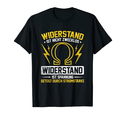 Herren Elektriker Widerstand Ist Nicht Zwecklos Elektroniker T-Shirt Herren Elektriker Widerstand Ist Nicht Zwecklos Elektroniker T-Shirt von Handwerker Geschenk Für Mechaniker Heimwerker