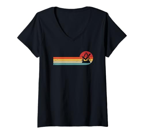 Damen Schreiner Zunftzeichen Tischler T-Shirt mit V-Ausschnitt Damen Schreiner Zunftzeichen Tischler T-Shirt mit V-Ausschnitt von Handwerker Schreiner Tischler Zunft