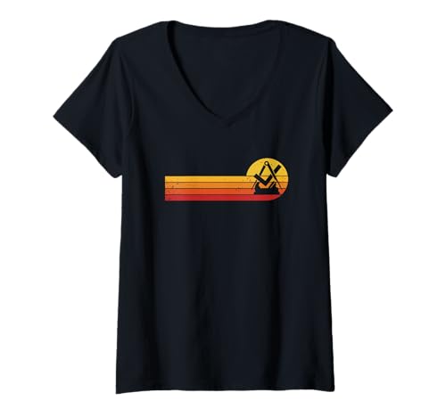Damen Schreiner Zunftzeichen Tischler T-Shirt mit V-Ausschnitt Damen Schreiner Zunftzeichen Tischler T-Shirt mit V-Ausschnitt von Handwerker Schreiner Tischler Zunft