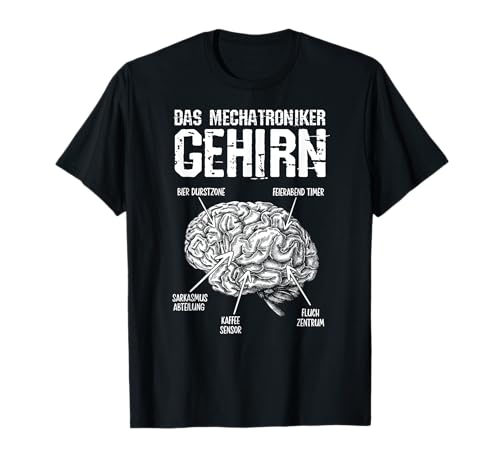 Lustiges Mechatroniker Gehirn Männer Beruf Vatertag T-Shirt von Handwerks Berufe Mit Gehirn Sarkasmus Geschenkidee