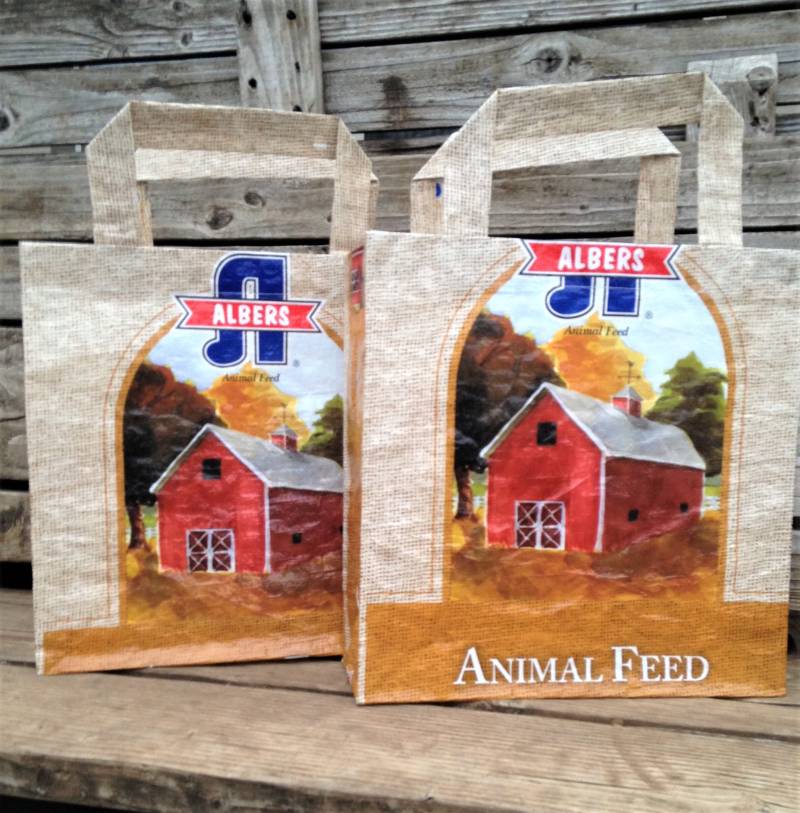 Futterbeutel Tote, Wiederverwendbare Einkaufstasche, Markttasche, Scheune Futterbeutel Tote, Wiederverwendbare Einkaufstasche, Markttasche, Scheune von HandyTotes