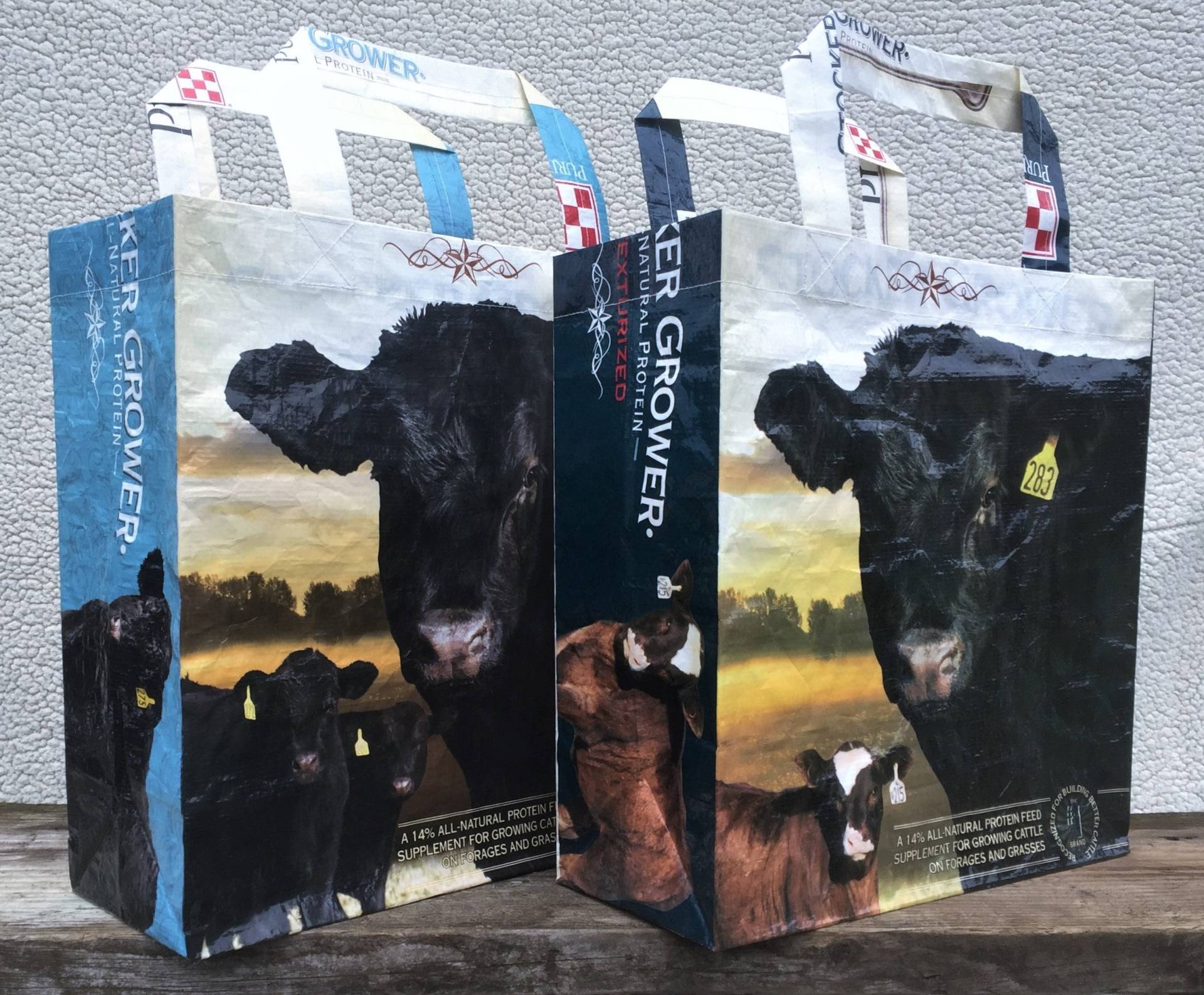Recycelte Futtertasche Tote, Wiederverwendbare Einkaufstasche, Einkaufstasche Recycelt, Purina Kuh Recycelte Futtertasche Tote, Wiederverwendbare Einkaufstasche, Einkaufstasche Recycelt, Purina Kuh von HandyTotes