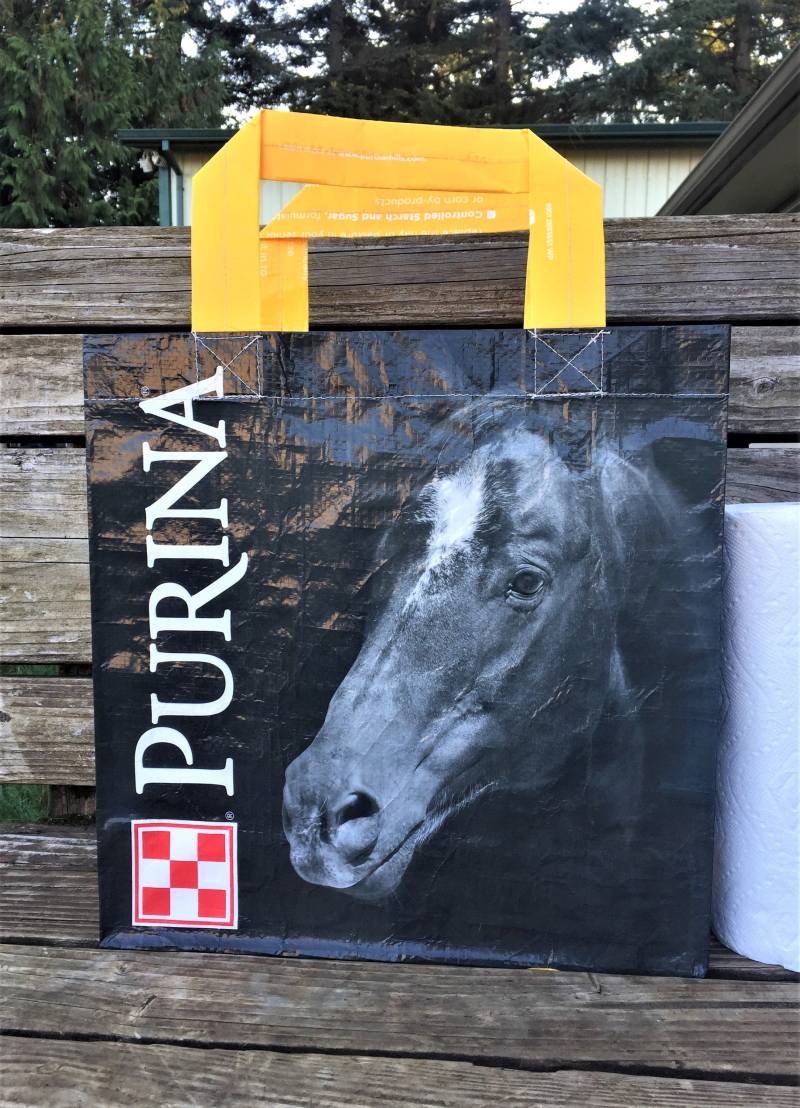 Recycelte Futtertasche Tote, Wiederverwendbare Einkaufstasche, Einkaufstasche Recycelt, Purina Pferd Recycelte Futtertasche Tote, Wiederverwendbare Einkaufstasche, Einkaufstasche Recycelt, Purina Pferd von HandyTotes