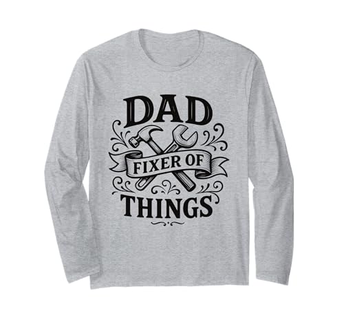Dad Fixer of Things, lustiges Heimwerkerwerkzeug, Hammerschlüssel, praktisch für Herren Langarmshirt Dad Fixer of Things, lustiges Heimwerkerwerkzeug, Hammerschlüssel, praktisch für Herren Langarmshirt von Handyman Father Humor Builder Repair Style Brand