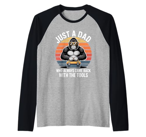 Herren Nur EIN Vater, der mit Tools Gorilla zurückkam Raglan Herren Nur EIN Vater, der mit Tools Gorilla zurückkam Raglan von Handyman Gorilla Dad Toolbox Funny Apparel Co