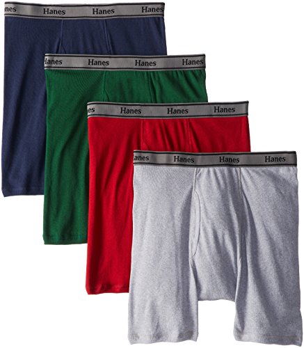 Hanes Ultimate Herren 4er-Pack FreshIQ Boxer mit ComfortFlex Bund Slip, Sortiert, Medium von Hanes