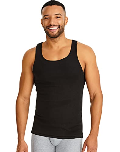 Hanes Ultimate Herren Dyed Tank (Black/Grey) Unterwäsche, Schwarz/Grau, X-Large von Hanes Ultimate