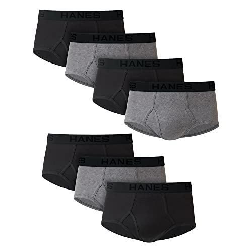 Hanes Ultimate Classic Herren-Slip, 7er-Pack, Grau/Schwarz, 7 Stück, X-Large von Hanes