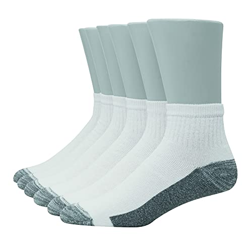 Hanes Ultimate Men's 6-Pack Ultra Cushion FreshIQ Odor Control with Wicking Ankle Socks, White von Hanes Ultimate