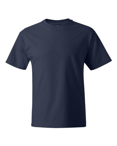 Hanes Beefy-T für Herren, kurzärmelig, 2 Stück, Marineblau, Größe 4XL, Marineblau, 2 Stück, 4X-Groß von Hanes