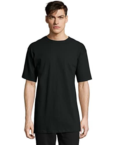 Hanes Beefy-t Herren-T-Shirt, klassisches, schweres Baumwoll-T-Shirt, 1 oder 2er-Pack, erhältlich in großen Größen, Schwarz, 2 Stück, 3X Hoch von Hanes