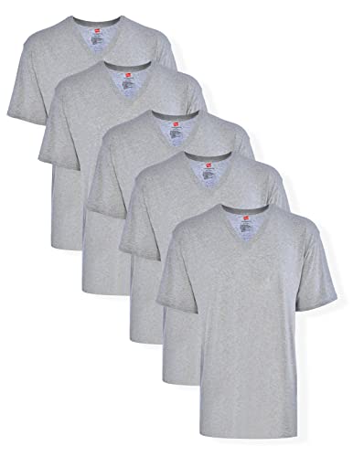 Hanes Big Herren Tall Tagless ComfortSoft V-Neck Unterhemd 3er-Pack, grau, 5X-Groß von Hanes