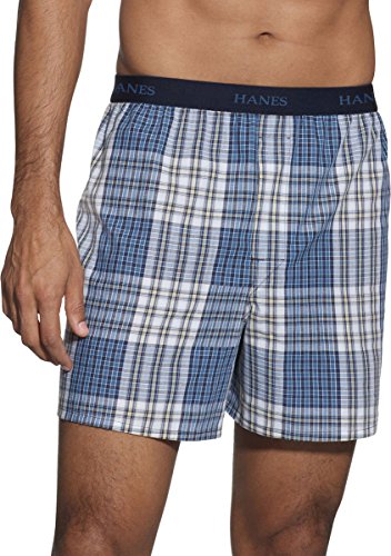 Hanes Classics Herren-Boxershorts ohne Etikett mit flexiblem Komfortbund, Gemischt, XX-Large von Hanes